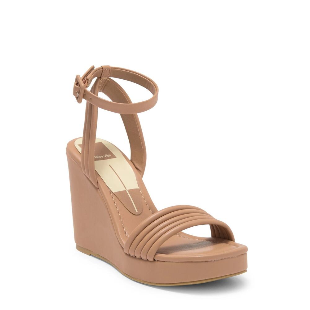 Dolce Vita Aliza Platform Wedge Sandal in Cafe Stella Size 9.5